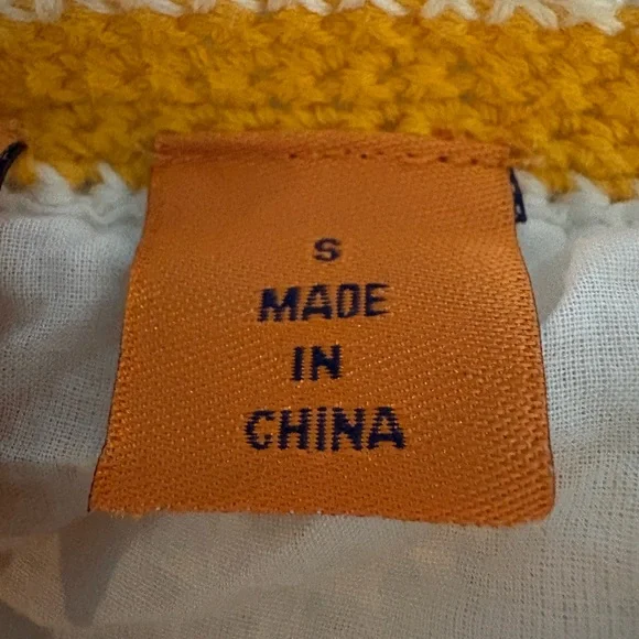 Tory Burch White and Yellow Crochet Midi Dress - Picture 7 of 7